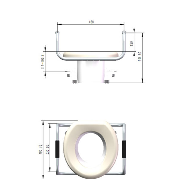 Plastic raised toilet seats with PU for seniors - Image 4